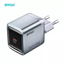BWOO BO-CDA236 travel charger | 30W | PD, GaN, PPS | USB-C | gray