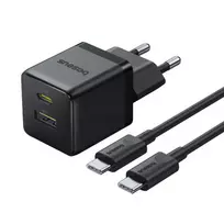 Baseus Palm travel charger | 30W | PD, QC | USB-A, USB-C | with USB-C cable included | black