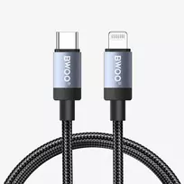 BWOO BO-X401CL data transfer and charging cable | USB-C to Lightning | PD | 30W | 1m | black