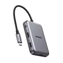 UGREEN USB-C 7-in-1 HDMI Hub USB-C USB-A SD/TF - Gray