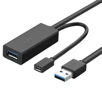 UGREEN Active Kick USB 3.2 Gen 1 Extension Cable (USB 3.0, USB 3.1 Gen 1) 10m Black (US175)