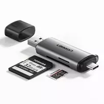 UGREEN USB Type C | USB 3.0 SD | micro SD card reader gray (50706)