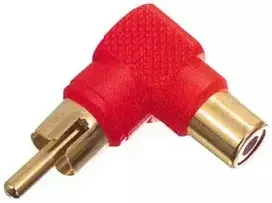 Goobay RCA Male-to-Female Contact Plug Red 90°
