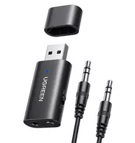 UGREEN transmitter transmitter | receiver Bluetooth 5.0 wireless audio adapter 3.5 mm mini jack black (CM523 60300)