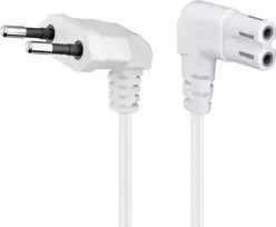 Goobay Power cable 1.5 m, white, 1.5 m - Euro male (Type C CEE 7/16)  Device socket C7
