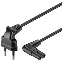 Goobay Cable; euro plug CEE 7/16  double nut jack IEC 60320 C7