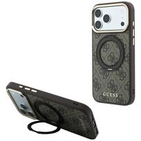 GUESS Ring Stand 360 4G Classic Logo MagSafe Case for iPhone 18 Pro Max / 17 Pro Max brown