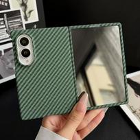 Carbon Fiber For Magsafe Case For Samsung Z Fold8 Ultra Fold 8 7 6 5 4 Case Screen Protector Kevlar Aramid Fiber Magnetic Cover Galaxy Z Fold 8 žalia