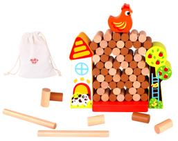 TOOKY TOY medinis loginis žaidimas „Farma“ su 69 elementais
