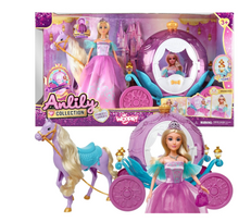 WOOPIE princesės rinkinys su arkliu ir magiška karieta