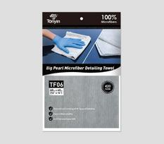 Tonyin TF06 Big Pearl Microfiber Detailing Towel — poliravimo ir dangos likučiams valyti, 40 × 40 cm