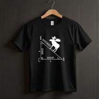 Funny Math Teacher T-Shirt Hypotemoose Graphic Tee Pythagorean Theorem Joke Top 120 black