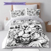 Jujutsu Kaisen Bedding Set Duvet Cover Soft Quilt Cover Comforter Cover Bedroom Home Decor Anime Design -QJY EU Single 135*200cm/53x79in 3pcs gray