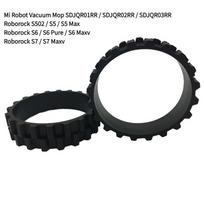 2 vnt. ratas padanga padangos Xiaomi Mi robotui siurbliui SDJQR01RR SDJQR02RR SDQR03RR Roborock S50 / S5 MAX / S502-00 / S6 / S6 Pure / S6 Maxv / S7 Maxv black