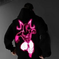 Dragon Ball Vyrų gobtuvai Moteriški megztiniai Pavasaris Ruduo Laisvalaikio gobtuvai Marškinėliai su gobtuvu DBZ Y2K Gobtuvai Dydžio padidinimo marškinėlis vyrams XL black