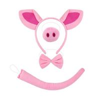 Kiaulytės Persirengimo Kostiumas Helovinas Kiaulytės Gyvūno Kostiumo Aksesuarai Vaikui Berniukui Mergaitei Cosplay Gimtadieniui Kalėdoms Helovinui pink