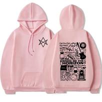 Bring Me the Horizon Hoody BMTH Sunkiojo Metalo Roko Grupės Hoody Vyriška Retro Ilgomis Rankovėmis Hoody S rožinė
