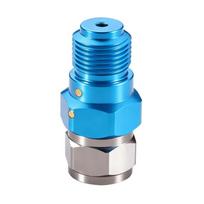 Aluminum High Hardness Airless Sprayer Adapter Quick Connect 360 Degree Rotatable Rotatable Sprayer Connector Leakproof 1 blue