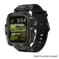 Kompiuterio dėklas+Dirželis Apple watch ultra 3/2 49mm 46 44 45mm Silikoninė juosta Vandeniui atsparus lydinio dangtelis Iwatch serija 11 10 9 8 7 Apyrankė 45mm for 9 8 7 black