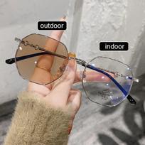 Luxury Photochromic Minus Diopter Spectacles Anti-blue Light Color Changing Sunglasses Female Myopia Eyeglasses Near-sighted Eye Spectacles 0(anti-blue) brown