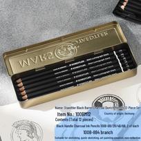 STAEDTLER 100M12 Drawing Charcoal Pencils Iron Box Set 12 specifications brown