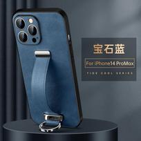 SULADA Odinis riešo dirželis su dėklu iPhone 14 Pro Max 13 Pro 12 15 14Plus, piršto žiedas, kameros apsauginis galinis dangtelis for iPhone 13 mėlyna