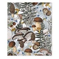 Vintage Flower Snake Mushroom Flannel Blanket,All Season Soft Plush Throw Blankets for Sofa Couch Bed Office Beach Yoga Travel 75x90cm gray