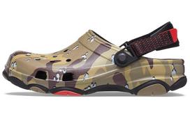 Crocs Classic Clog Desert Camouflage Beach Unisex Black Brown Sandals 207305-088 42-43