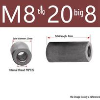 Geležinė cilindrinė veržlės įvorė M4-M10 varžtams ir strypams M8*20*8 (20 pcs)