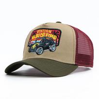 5 Panel Trucker Hat with Custom Malibu California Woven Patch for rs BSCI Factory Souvenir Cap Low MOQ Price juoda