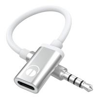 3.5Mm male to type c female headphone converter analog notebook converter silver sidabras