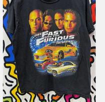 The Fast And Furious T-shirt retro style black tee Unisex Men Women L brown