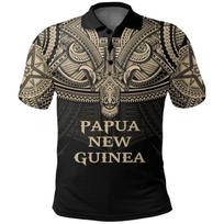 Papua Guinea Flag Map 3D Printed Polo Shirts For Men Clothes PNG National Emblem POLO Shirt Casual Man Short Sleeve Tee Tops 5XL gray