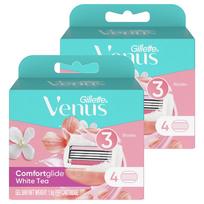 Venus Comfort Glide White Tee Women's Razor Blades 4 pcs 2 pcs white