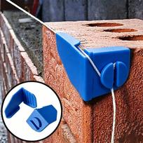 2 Pcs Plastic Brick Laying Line Anchors Jobsite Line Fixing Device Brick Corner Clamps Masonry Auxiliary Tools mėlyna