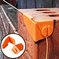 2 Pcs Plastic Brick Laying Line Anchors Jobsite Line Fixing Device Brick Corner Clamps Masonry Auxiliary Tools oranžinė