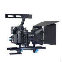 Video DSLR Camera Cage Stabilizer Follow Matte Box for A7 A7R gray