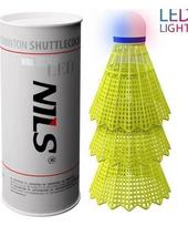 NBL6293 nailoniniai LED badmintono kamuoliukai, įvairiaspalviai, 3 vnt., NILS