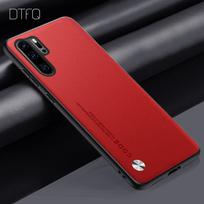 Dėklas Huawei P30 Pro Atsparus smūgiams Dangtelis Odos rašto Coque Funda Huawei P30 Lite Prabangus odinis dėklas Huawei P30 Huawei P30 Pro raudona