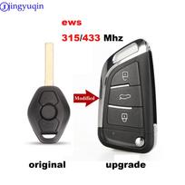 jingyuqin Atnaujintas EWS ASK 315/433MHz 7935 ID44 Nuotolinis raktas BMW EWS X3 X5 Z3 Z4 1/3/5/7 Serijoms Raktų be įėjimo siųstuvas HU58 433MHZ han mėlyna spalva