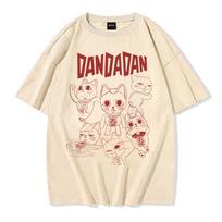 Dandadan Katė Anime Mielas Juokingas Manga Marškinėliai Moterims Vyrams Turbo Senelė Unisex Marškinėliai Kawaii Grafiniai Marškinėliai Medvilniniai Marškinėliai S white