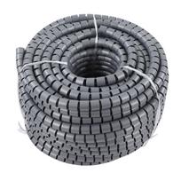 Spiralinis laido apvyniojimas PE laido apvalkalas Lanksti vielos apvyniojimo žarna Rankovės apsauga buitinei technikai 22 mm   0,87 col. SKERSMENS 50 m black