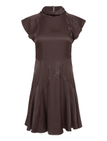 Topshop - Tscilly Sation Flippy Hem Mini Dress Wvn - Trumpa suknelė - Ruda