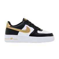 Nike Air Force 1 Low Juoda Balta Metalinė Auksinė (GS) Sportbačiai 39 black