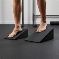 EVA Fitness Wedge Solid Ebony Exercise Block Foam Incline Board for Stretching gray