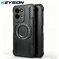 KEYSION Tuščiaviduris aušinantis dėklas Redmi 17 5G telefonui Silikonas+PC Magnetinis aušinimo smūgiams atsparus telefono dėklas Xiaomi Redmi 17 4G telefonui for Redmi 17 5G juoda