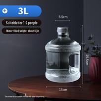 7.5L Household PC Mineral Water Dispenser: Large Empty Barrel for Purified Water 3L Thickened Transparent Regular black