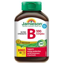 Direct Shipping from Canada Jamieson Vitamin Complex Energy Boost, Fatigue Recovery, Stress Relief 120 Tablets 1 pcs