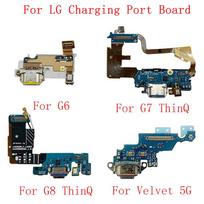 USB Charging Dock Port Connector Board Flex Cable For LG G5 G6 G7 ThinQ G8 ThinQ Velvet 5G G8S ThinQ Replacement Parts For G900V