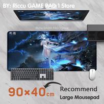 Anime Girls Gamer Wuthering Waves The Shorekeeper XXL Large Mouse Pad Nonslip Keyboard Desk Mat Mouse pad PC Accessories Mat 30x80x0.2cm gray